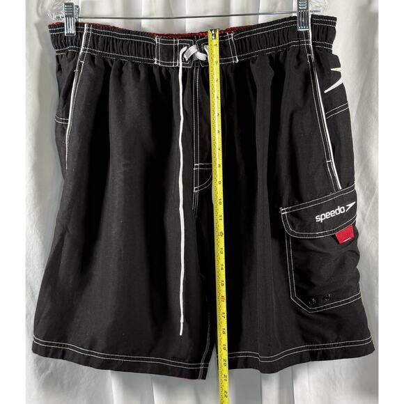 Speedo Marina Volley Short Swim Beach XL SWIM Black White Red 87-27 - Picture 9 of 15